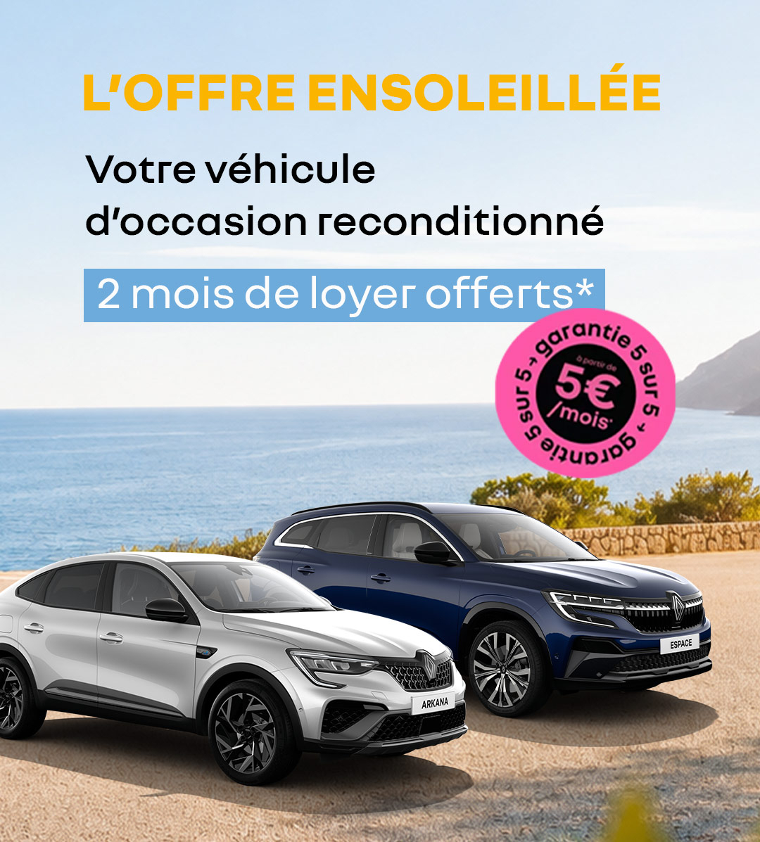 Offre ensoleillée monospace été 2026